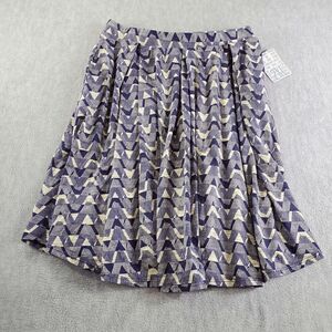 LuLaRoe Skirt Womens 2XL Purple Geo Print Flippy Flared Stretch Elastic Waist